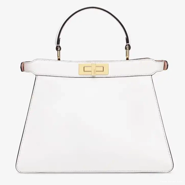 Affordable Medium Laether Fendi In Bag Peekaboo White ISeeU Nappa 0430